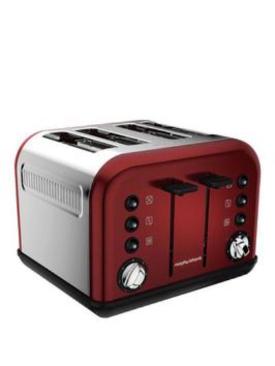 Morphy Richards Accents 4 Slice Toaster - Red